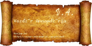Vezér Annamária névjegykártya