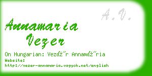 annamaria vezer business card